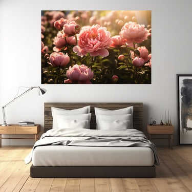Peony Painting on Canvas